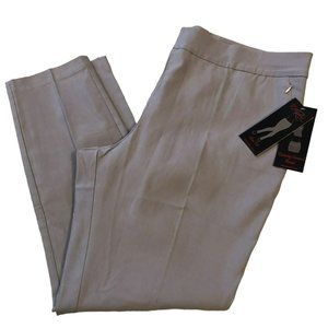 NWT Rekucci Curvy Women Modern Plus Size Pant w/Tummy Control Panel Silver Sz 22